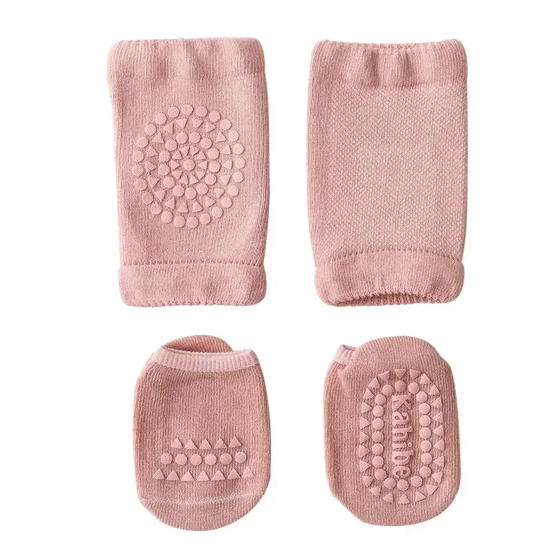Baby Safety Crawling Set Knee Pads & Anti Slip Socks Protect and Prevent Slips