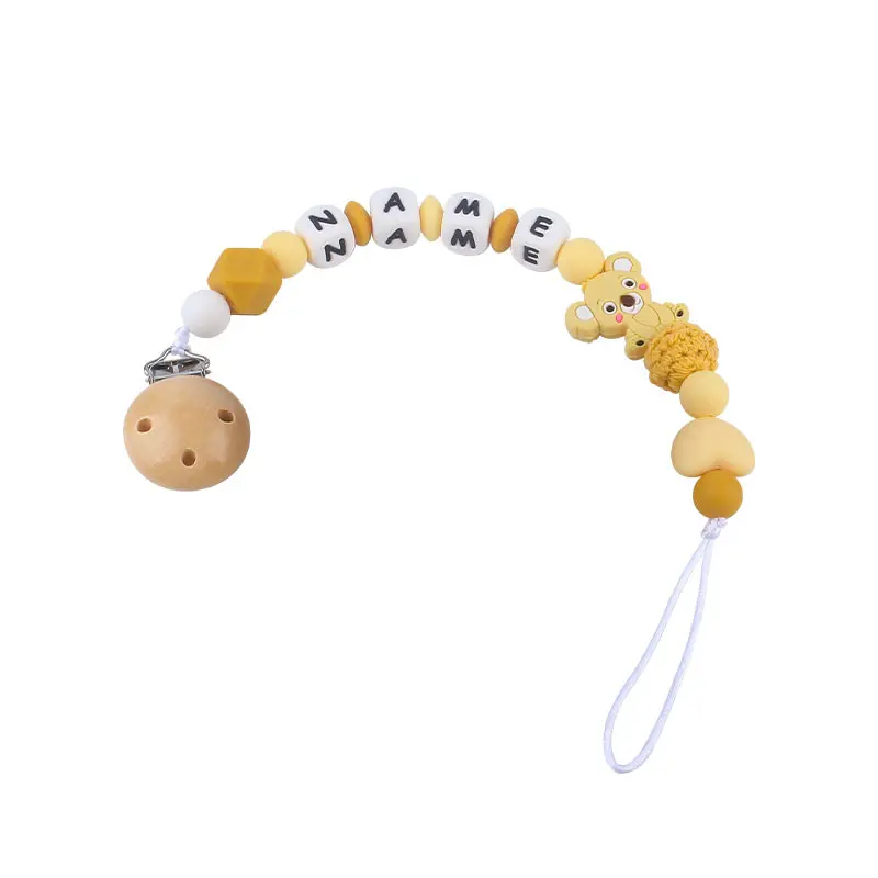 INS Baby Pacifier Clip Koala Personalize Name Custom Newborn Dummy Nipple Holder Chain Babies Accessories Pendant
