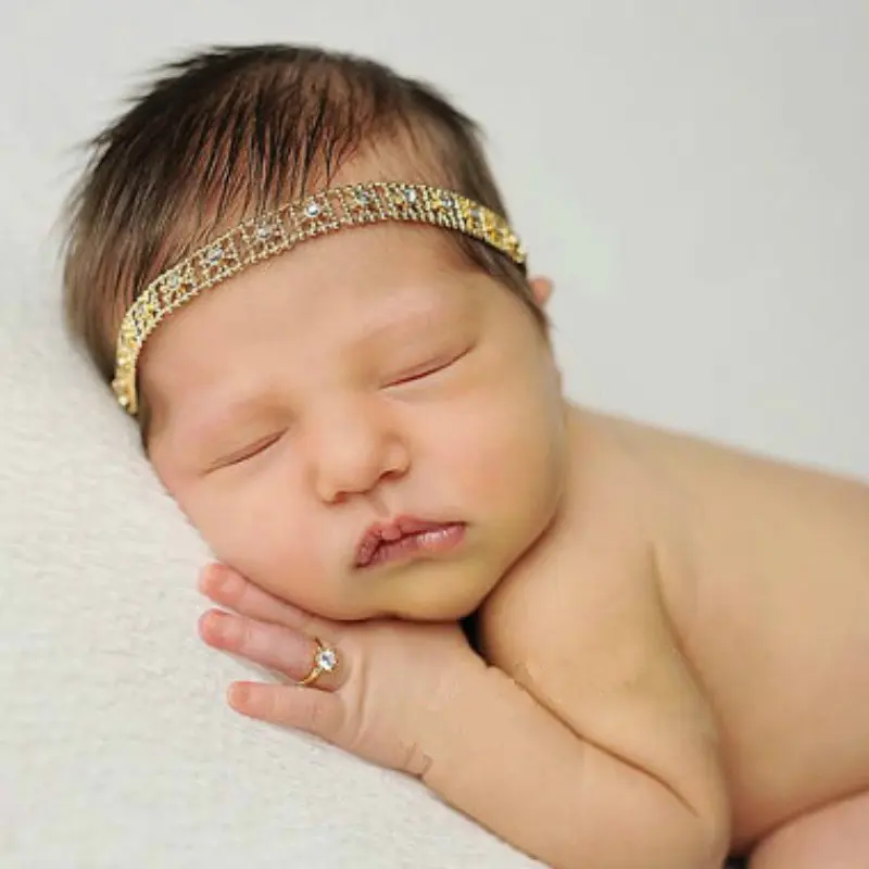 Newborn Photography Accessories Imitation Diamond Ring Baby Girl Photo Props Studio Infant Shoot Decoration Fotografia