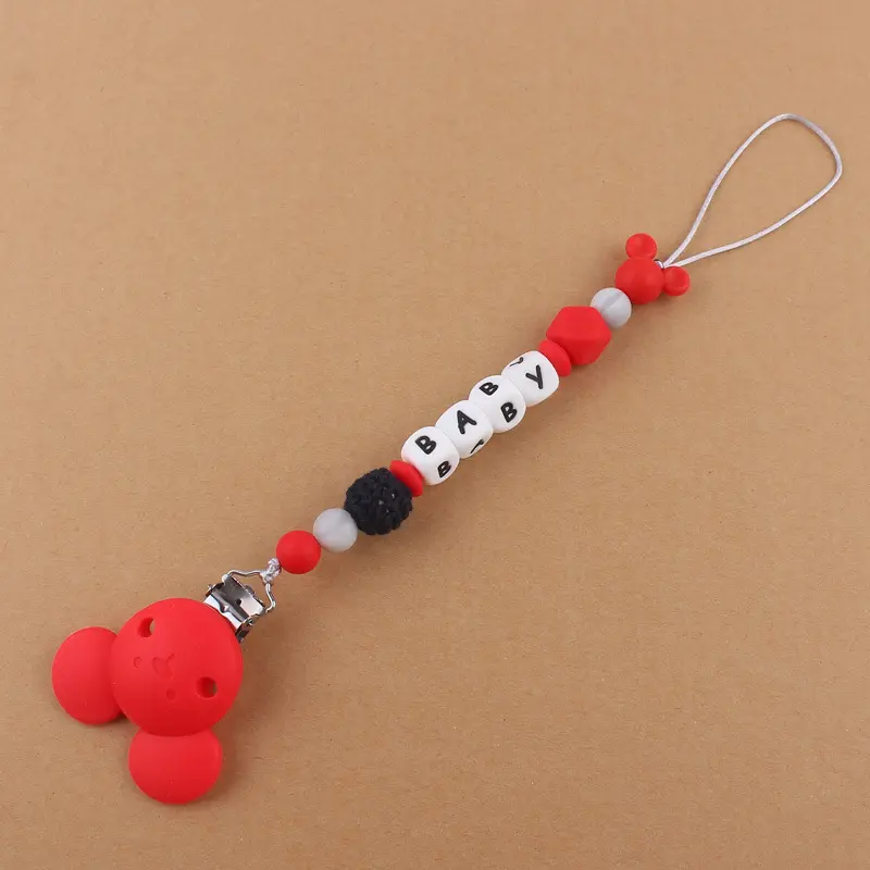 INS Baby Pacifier Clip Personalize Name Dummy Nipple Holder Chain Custom Newborn Gift Teether Toys for Babies Accessories
