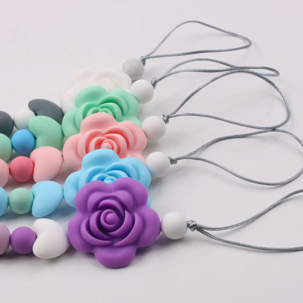 Baby Pacifier Clips Personalized Name Silicone Flower Teether Newborn Teething Toys Dummy Nipples Holder Clip Chain Accessories