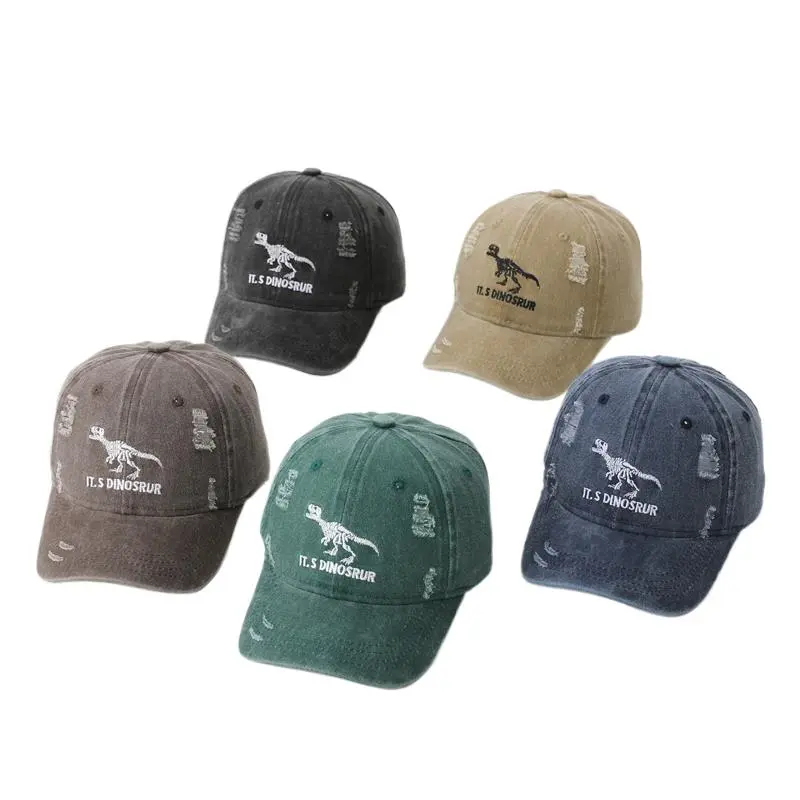 Dinosaur Children Baseball Cap Solid Color Kids Duck Tongue Hat 2-8 Years Boy Girl Baby Outdoor Sun Visor Cotton Peaked Hat