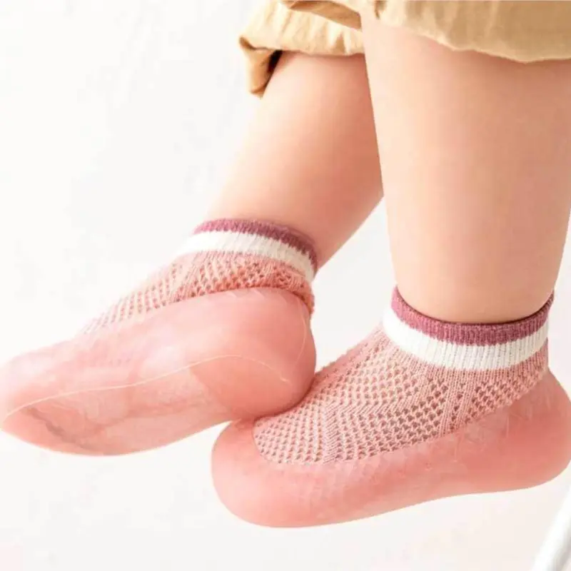 Baby Spring/Summer Soft Sole Socks Shoes Mesh Unisex Baby Anti Slip Floor Socks Children's 0-3T Lightweight Soft Walking Shoes