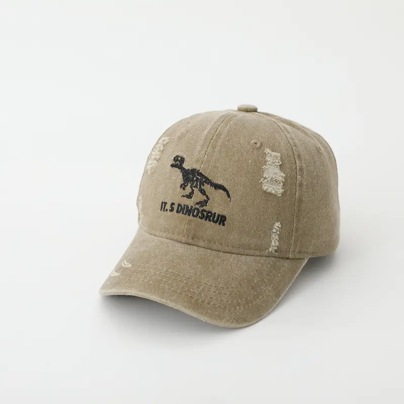 Dinosaur Children Baseball Cap Solid Color Kids Duck Tongue Hat 2-8 Years Boy Girl Baby Outdoor Sun Visor Cotton Peaked Hat