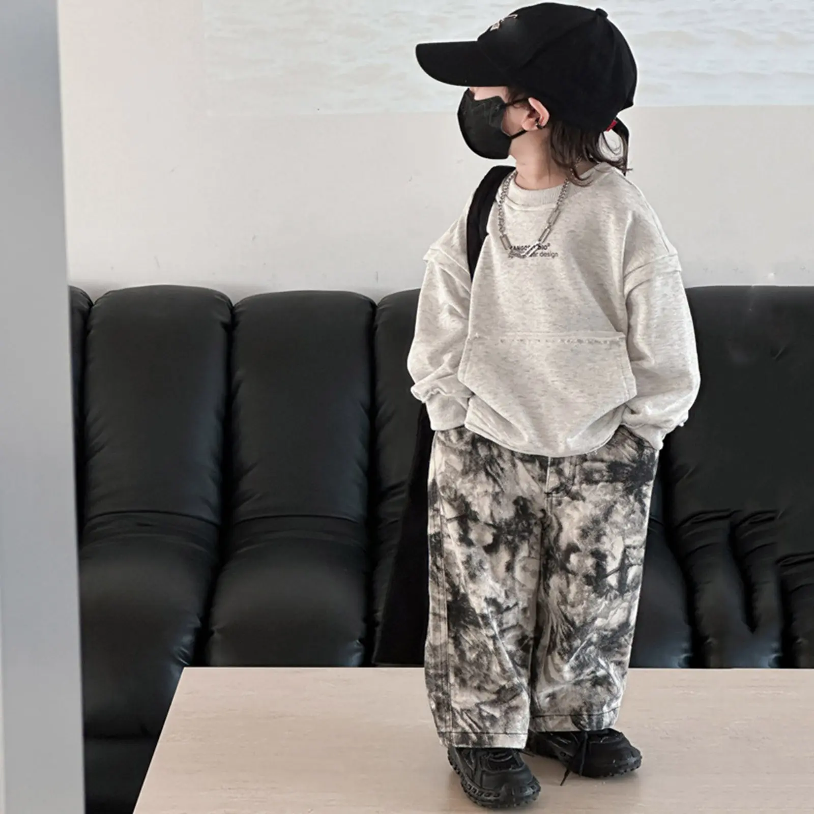 Leopard Jeans For Kids Boys Girls Cool Long Jeans Fashion 2025 Casual Street Style Children's Autumn Pants
