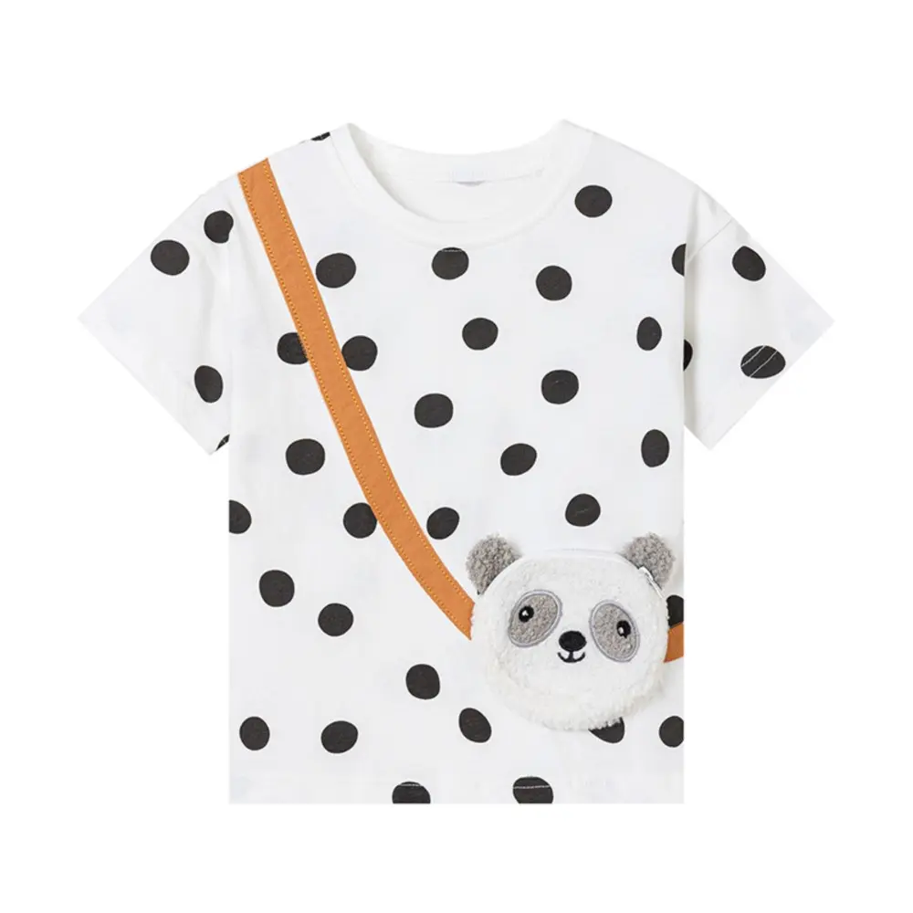 Summer Girls Shortsleeve 2PCS Sets New Children Tops+Pant Outfit Kids T-Shirts Suits Bear Sweet Outfits 2-7 Years