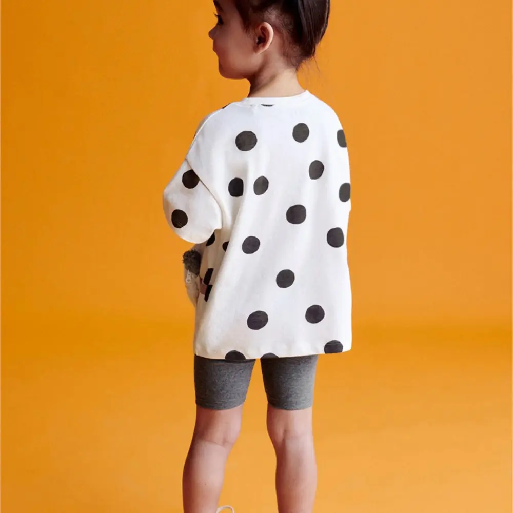 Summer Girls Shortsleeve 2PCS Sets New Children Tops+Pant Outfit Kids T-Shirts Suits Bear Sweet Outfits 2-7 Years