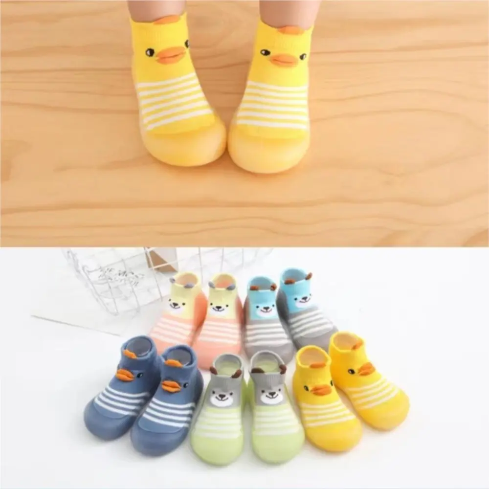 Cute and Comfy Cotton Newborn Baby First Walkers Socks Baby Soft-Soled Indoor Casual Shoes Breathable and Non-Slip Baby Shoes
