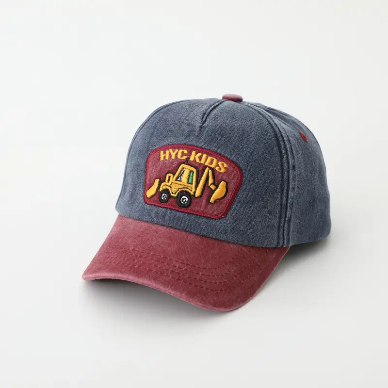 Fashion Letter Children Baseball Hat Solid Color Baby Peaked Cap Cotton Casual Kids Duck Tongue Cap 2-8Year Boy Girl Sun Visors