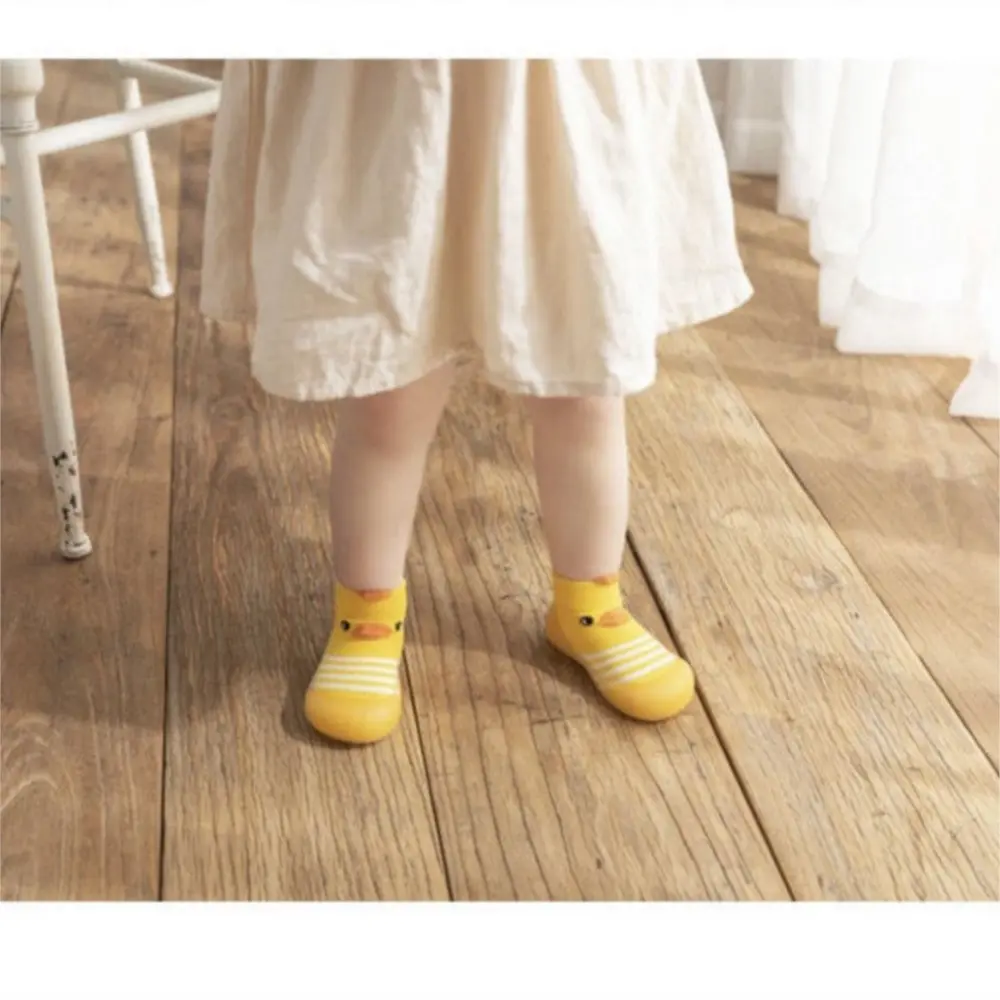 Cute and Comfy Cotton Newborn Baby First Walkers Socks Baby Soft-Soled Indoor Casual Shoes Breathable and Non-Slip Baby Shoes