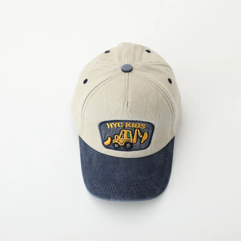 Fashion Letter Children Baseball Hat Solid Color Baby Peaked Cap Cotton Casual Kids Duck Tongue Cap 2-8Year Boy Girl Sun Visors