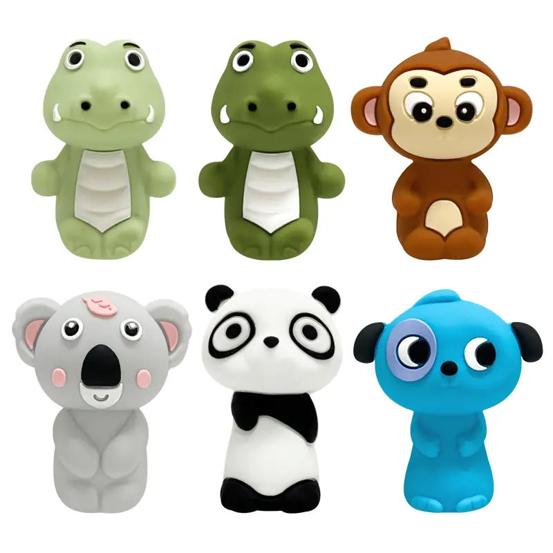 1pcs Silicone Elephant Rainbow Animal Teether And Baby Teether Pacifier Chain Accessories Teething Jewelry Toys