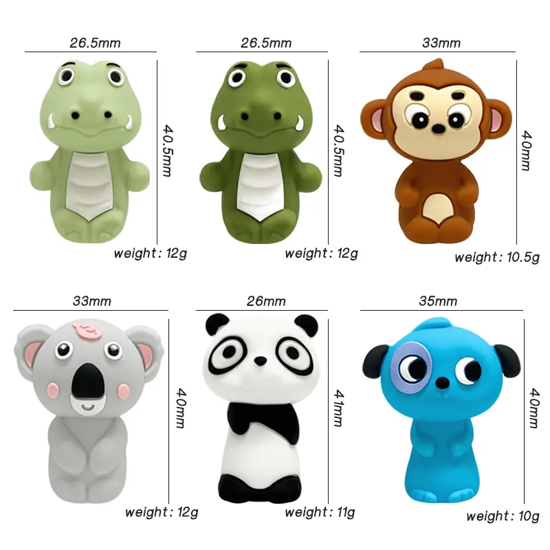 1pcs Silicone Elephant Rainbow Animal Teether And Baby Teether Pacifier Chain Accessories Teething Jewelry Toys