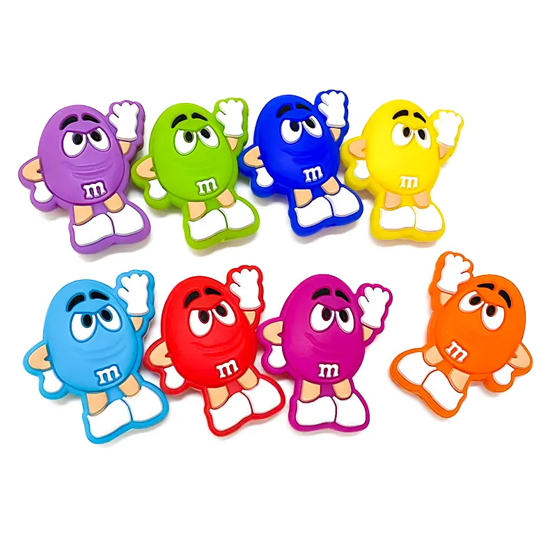10pcs New Silicone Chocolate beans Baby bead Toys Chewable Shape Baby Products Nursing Gift