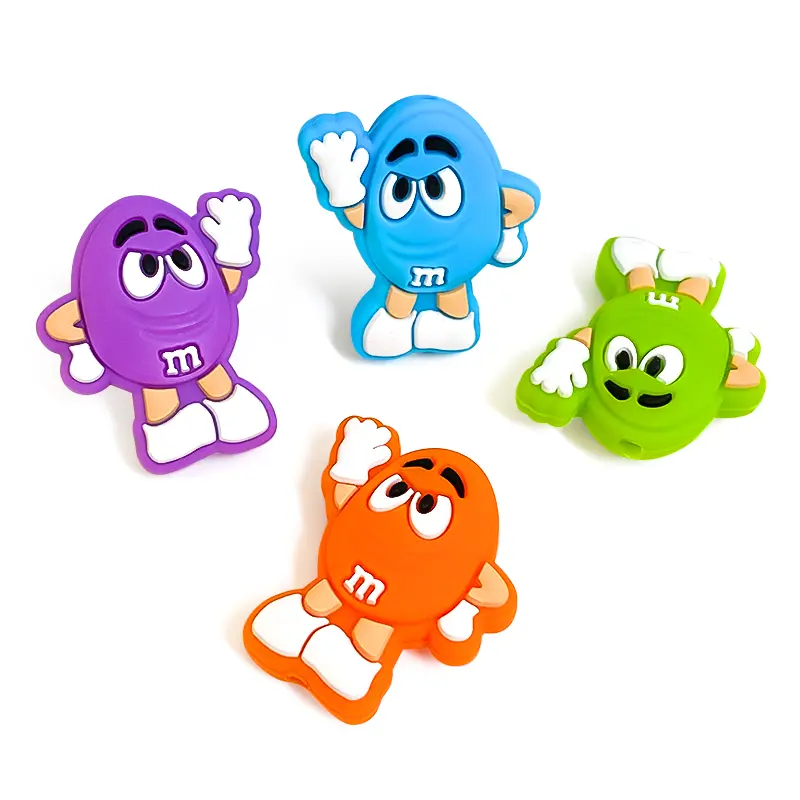 10pcs New Silicone Chocolate beans Baby bead Toys Chewable Shape Baby Products Nursing Gift