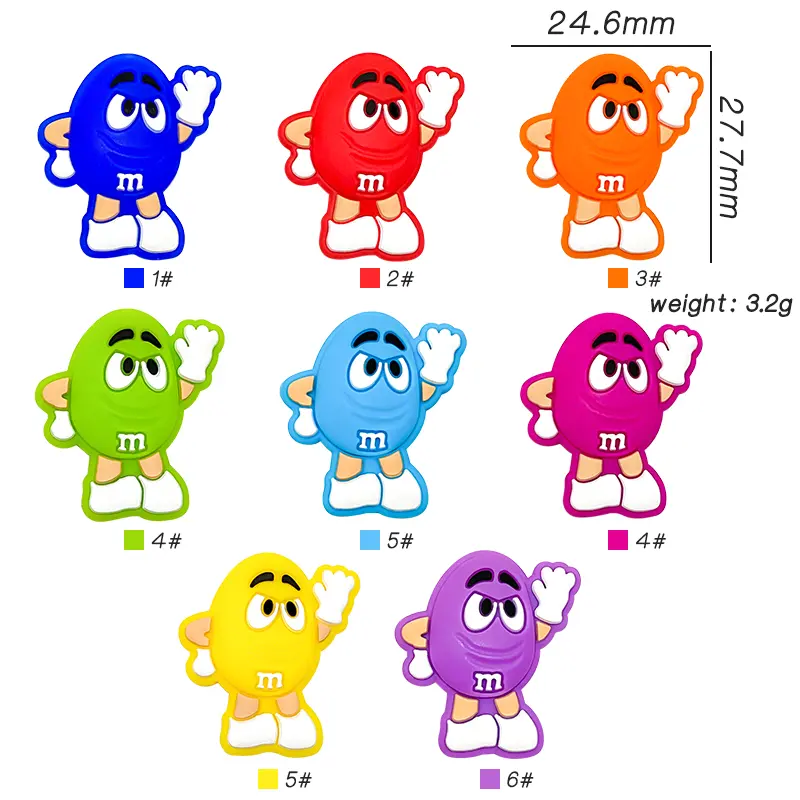 10pcs New Silicone Chocolate beans Baby bead Toys Chewable Shape Baby Products Nursing Gift
