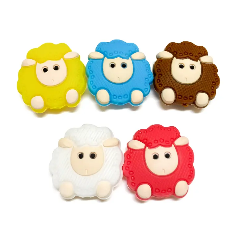 10pcs Mini Sheep Silicone Beads Baby DIY Dummy Cartoon Nipple Chain Toy Accessories