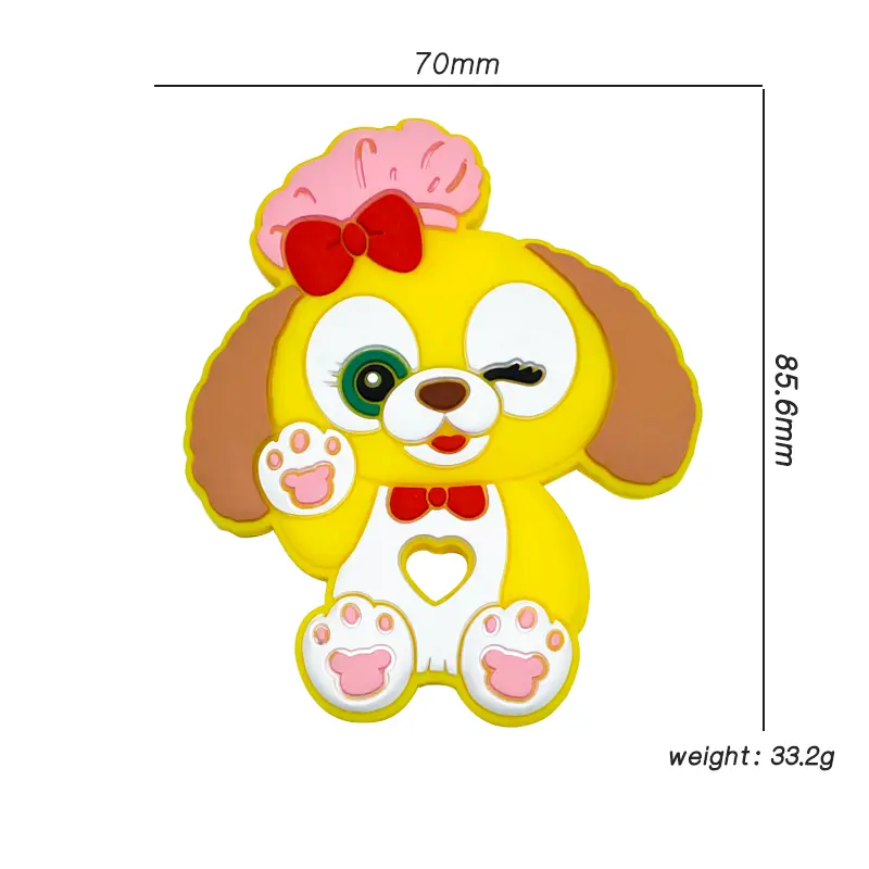 1pcs Disney Silicone Teether Gifts Mickey Mouse Pacifier Chain Making Food Grade Silicone Baby Teether