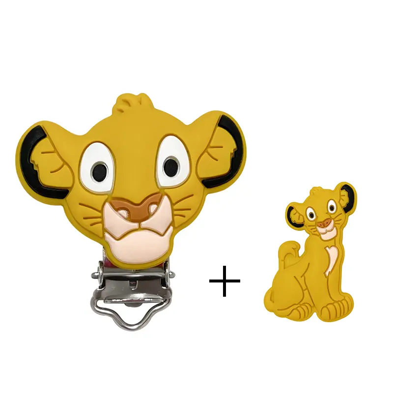 1set Silicone Miss Bunny Minnie mouse bambi marie cat Pacifier clip Molar Bead DIY Pacifier Chain