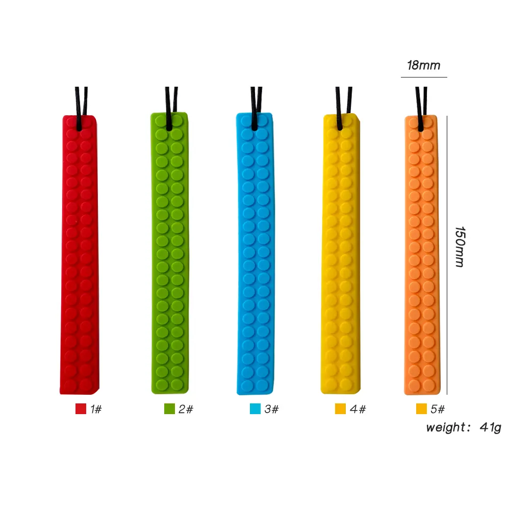 1pcs Silicone Teether Kids Chew Necklace Sensory Chewy Pendant Oral Motor Toys Therapy Tools for Autism chidren's goods