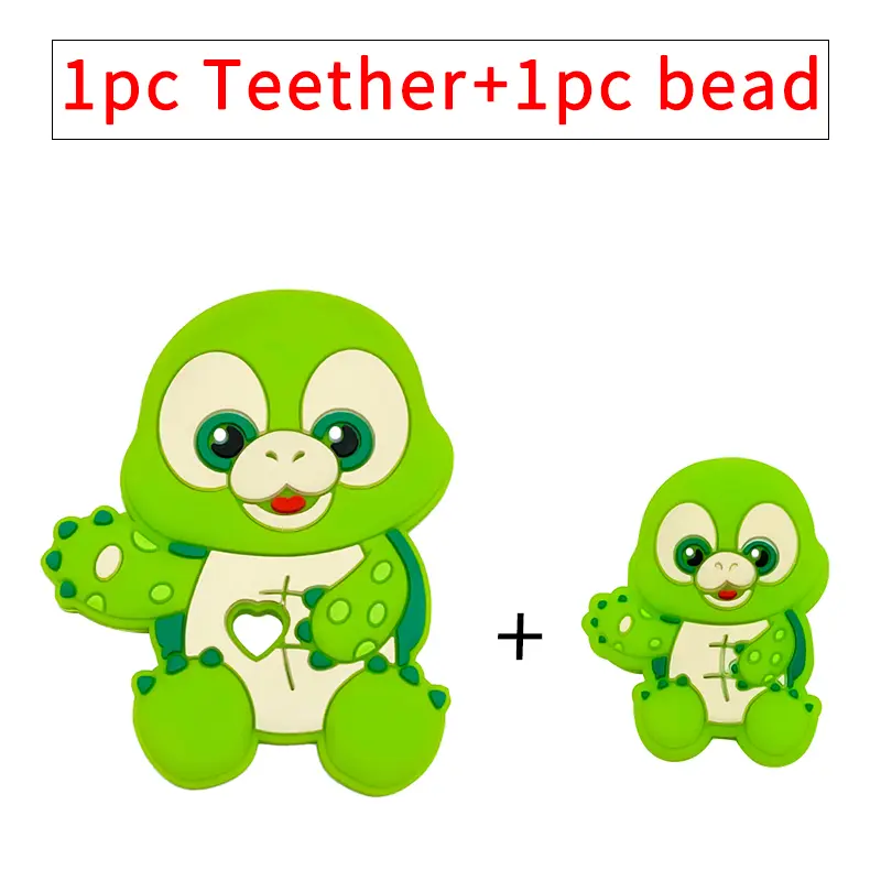 2pcs New Silicone Disney Teething Beads Cartoon Shape Baby Teethers Food Grade Teething Toys Diy Pacifier Clips Accessories