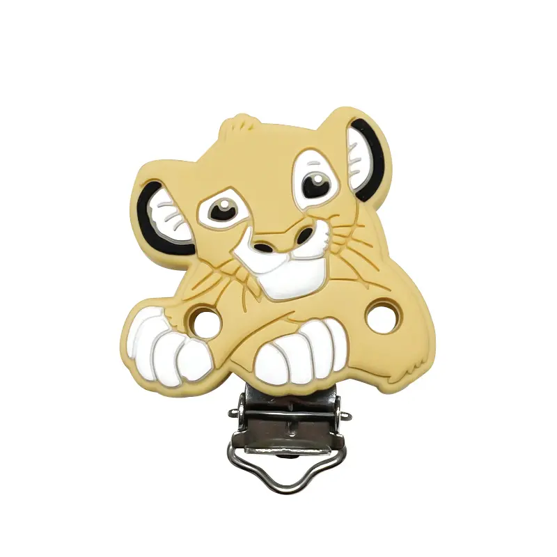 3pcs New Silicone Cartoon Winnie Tigger Clip Food-Grade Chewing Teeth Bead DIY Nipple Chain Jewelry Accessories