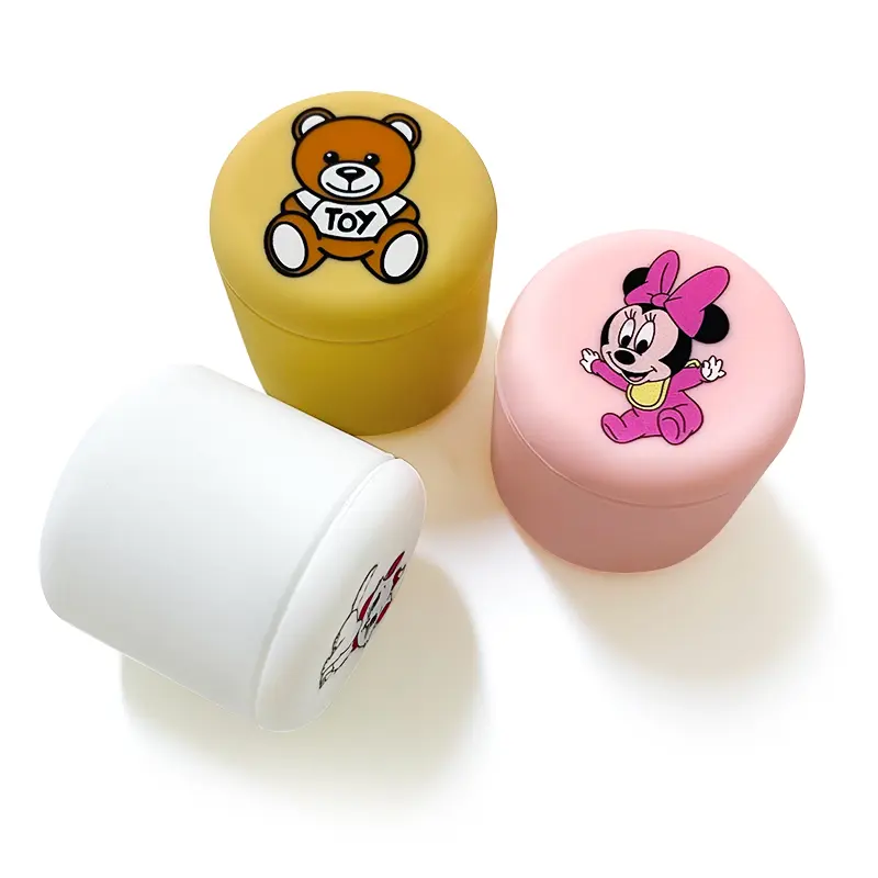 1pcs Silicone Baby Tooth Box Keepsake Teeth Umbilical Curl Hair Collect Boxes Baby Shower Gift