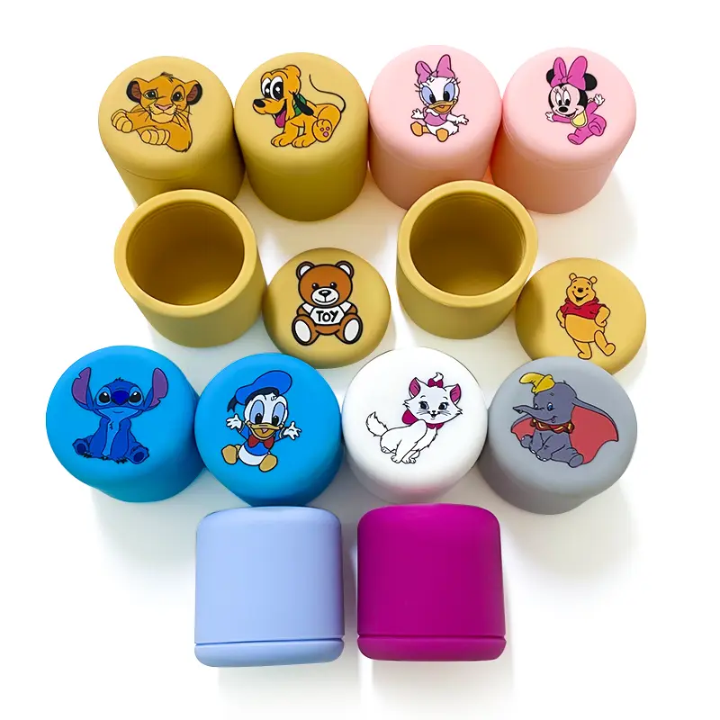 1pcs Silicone Baby Tooth Box Keepsake Teeth Umbilical Curl Hair Collect Boxes Baby Shower Gift