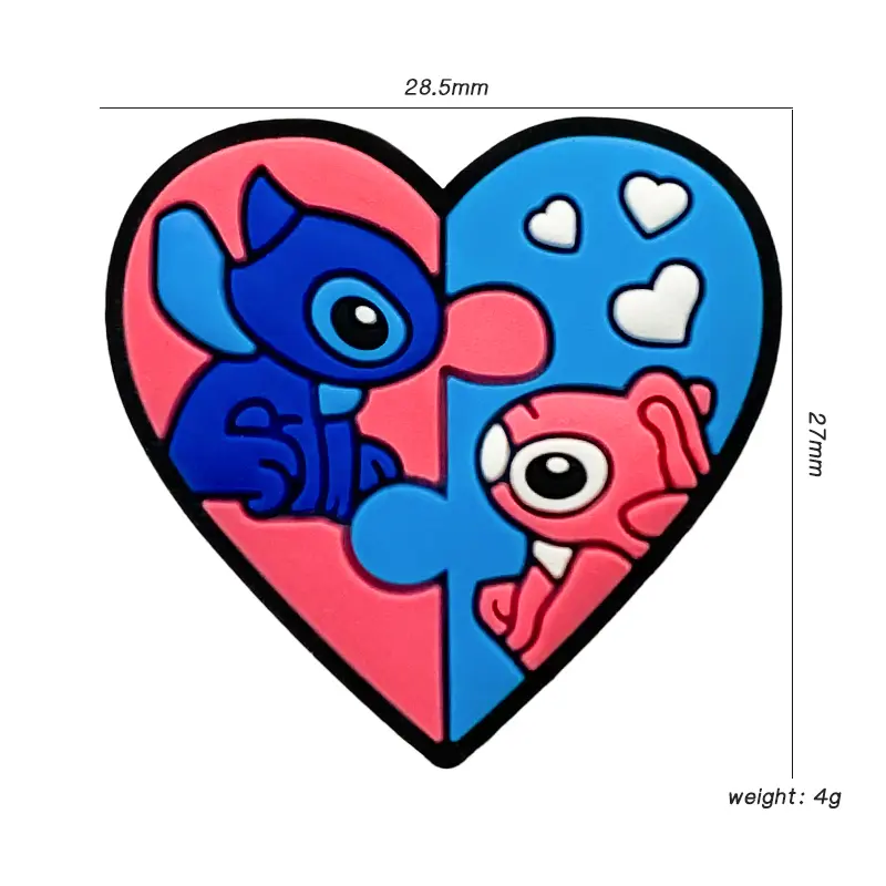 10pcs Stitch Silicone Princess Thumper focal Silicone beads Teether Jewelry Beads Food Grade For pen Pacifier Chain