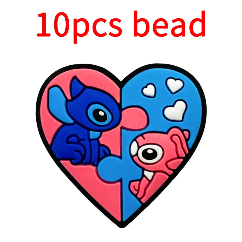 10pcs Disney Beads Silicone Food Grade Baby Teething Beads Cute BPA-Free Baby Teething Toy Pacifier Chain Accessories