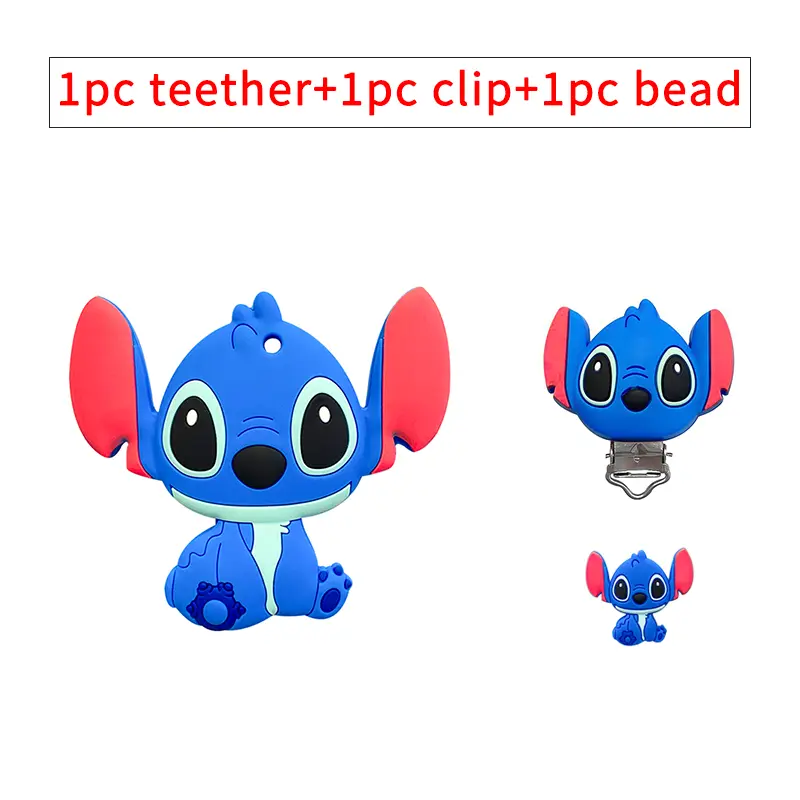 1/3/10pcs Silicone Mini New Stlch Beads Baby Dummy Cartoon Pacifier Toy Accessories