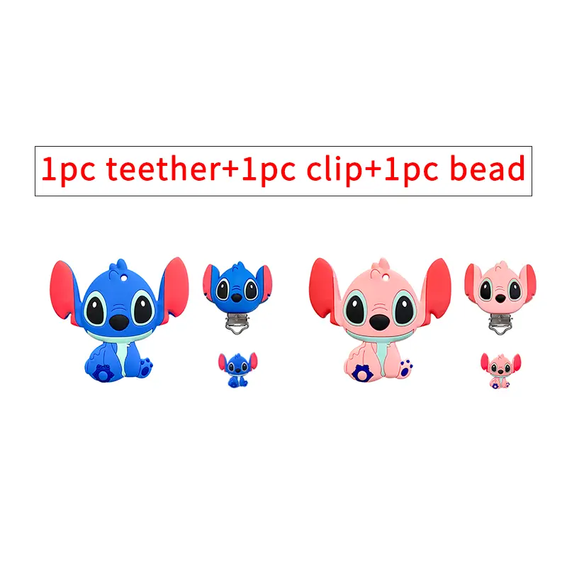 1/3/10pcs Silicone Mini New Stlch Beads Baby Dummy Cartoon Pacifier Toy Accessories