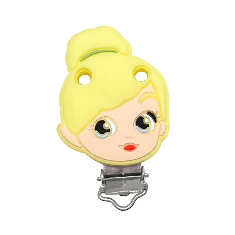 3pcs New Silicone Mickey Minnie Clip DIY Baby Teething Necklace Bead Tool Nurs Gift Accessories