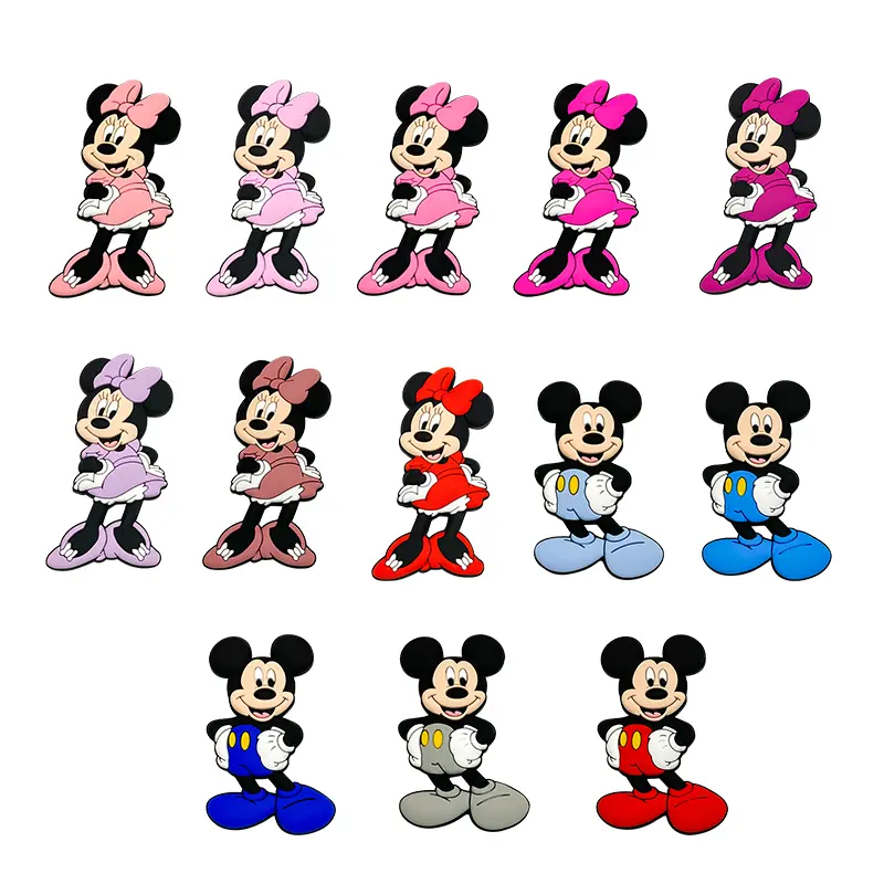 1pcs Disney Silicone Mickey Mouse Teether Gifts Mickey Mouse Pacifier Chain Making Food Grade Silicone Baby Teether