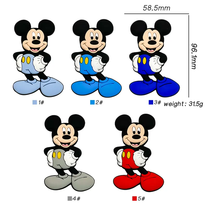 1pcs Disney Silicone Mickey Mouse Teether Gifts Mickey Mouse Pacifier Chain Making Food Grade Silicone Baby Teether
