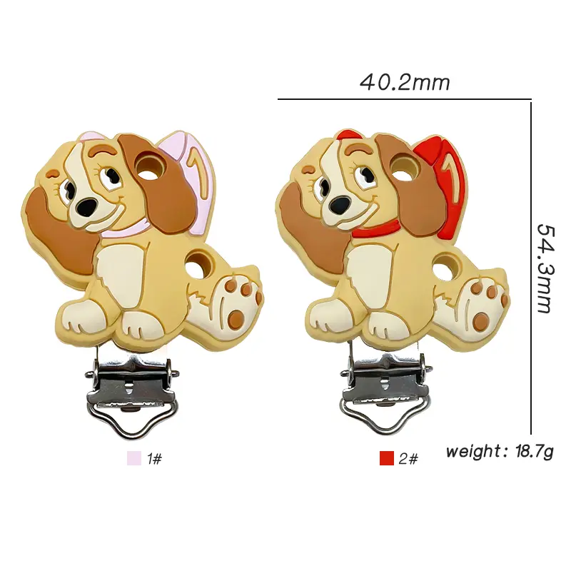1/3/10pcs Silicone New Puppy Beads Teether Food-Grade Chewing Teeth Bead DIY Nipple Chain Jewelry Accessories