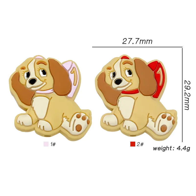 1/3/10pcs Silicone New Puppy Beads Teether Food-Grade Chewing Teeth Bead DIY Nipple Chain Jewelry Accessories