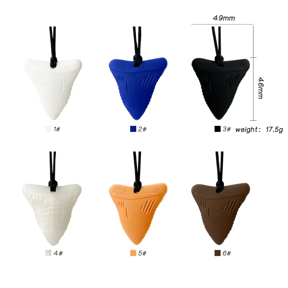 1pcs silicone teether children building block chewing necklace sensory chewing molar pendant oral motor toy for ADHD boy gift