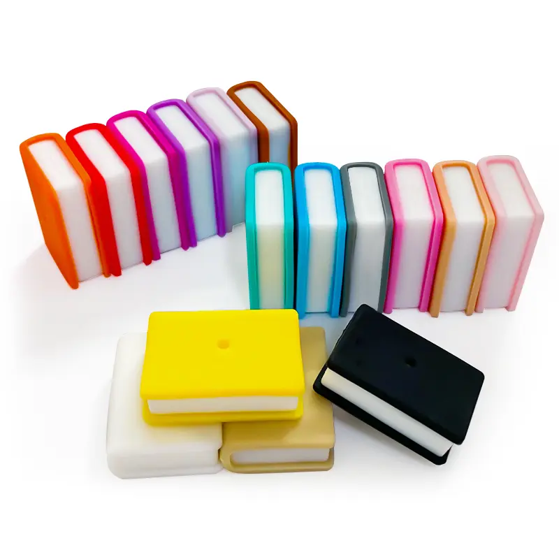 10pcs New style Silicone Stacked books Focal Beads Jewelry Baby Molar Toy For Pen Making Bracelets Handmade Accessories