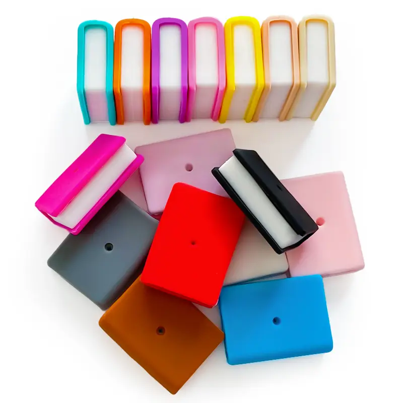 10pcs New style Silicone Stacked books Focal Beads Jewelry Baby Molar Toy For Pen Making Bracelets Handmade Accessories