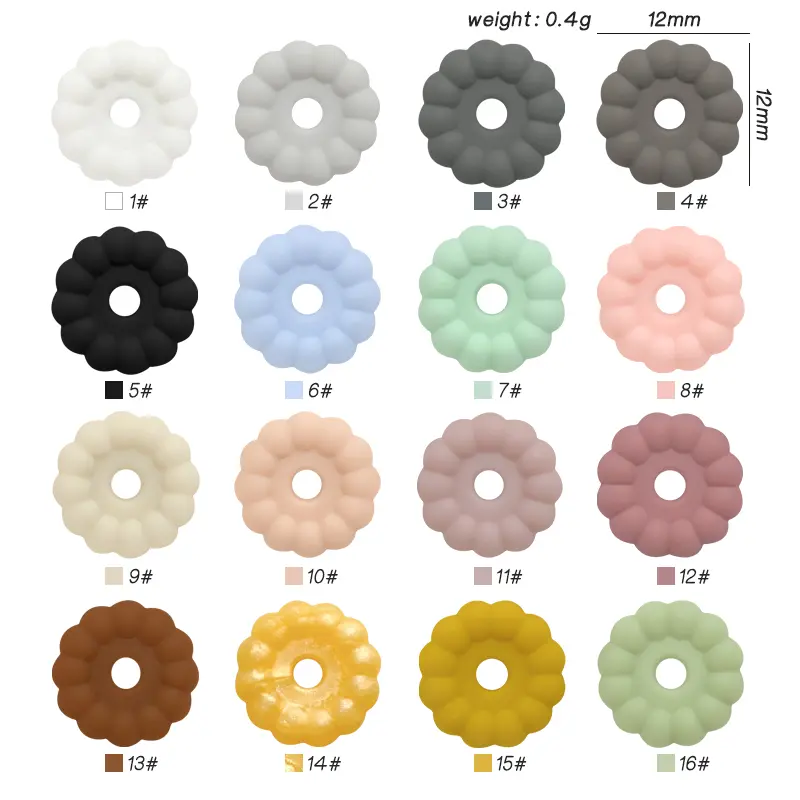 50pc Gasket Silicone Beads 12/15mm Round Silicone Bead for Jewelry Necklace Making DIY Pacifier Chain Clips Baby Toys Accessorie