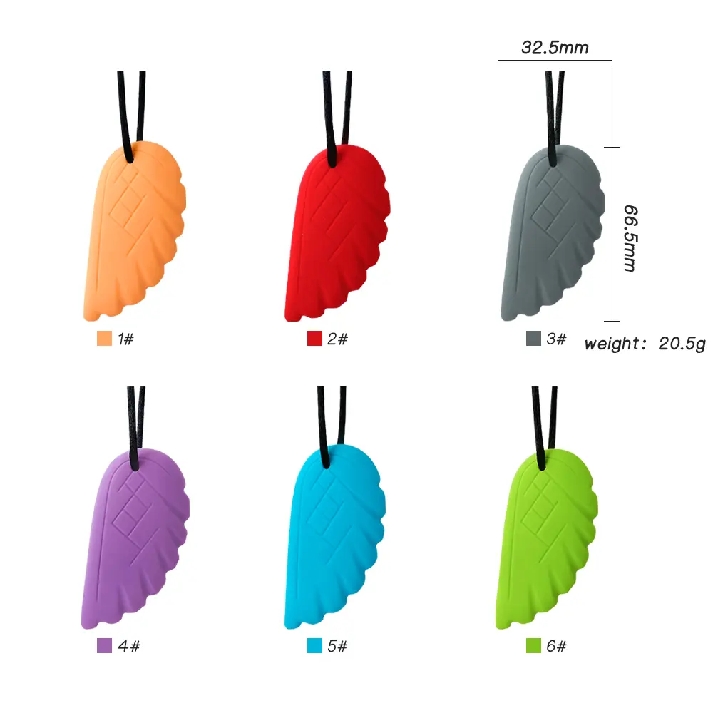 1pcs Gem Silicone Teethers Crystal Chew Necklace Sensory Pandent Chewing Toy for Kids Boys Girls Autism