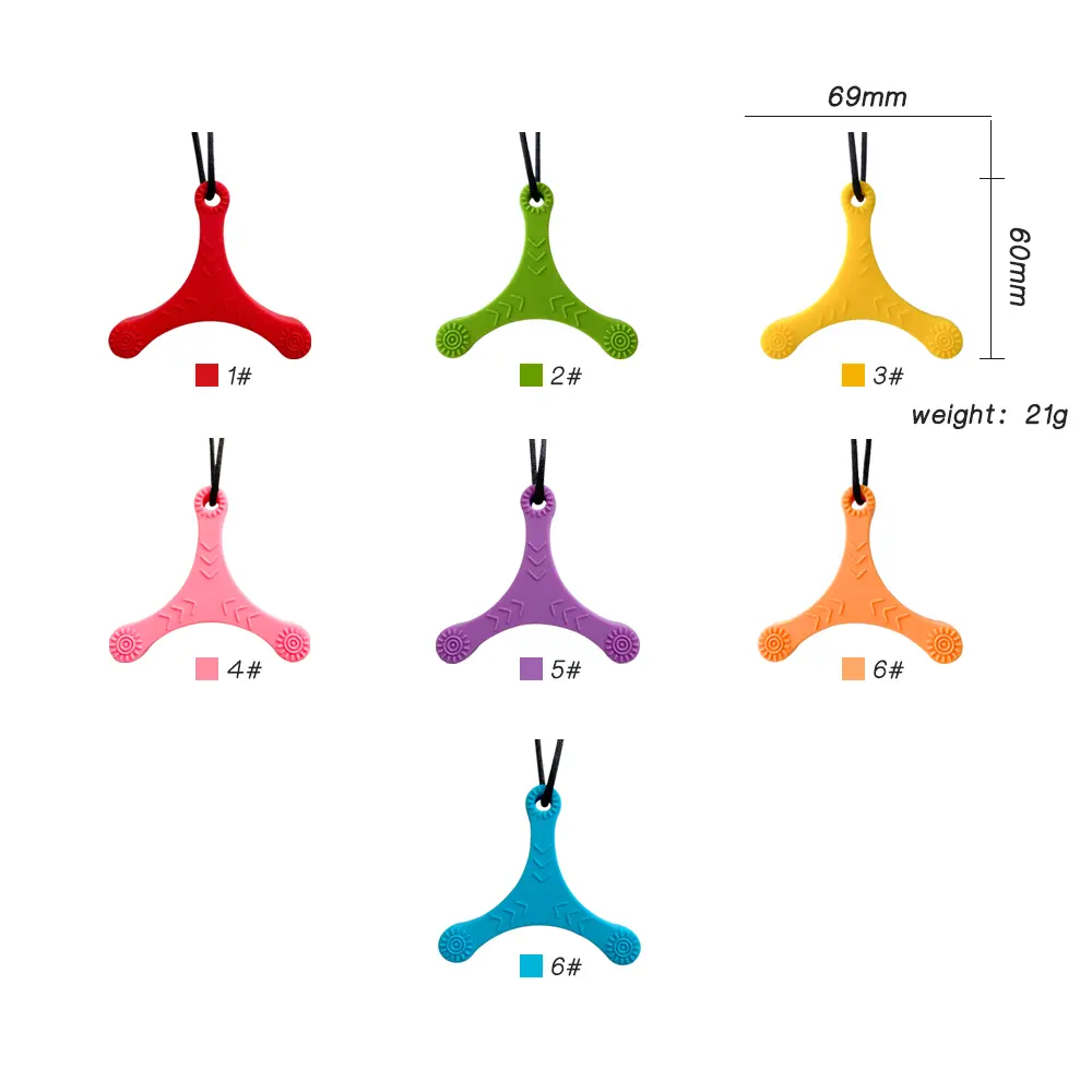 1pcs Gem Silicone Teethers Crystal Chew Necklace Sensory Pandent Chewing Toy for Kids Boys Girls Autism