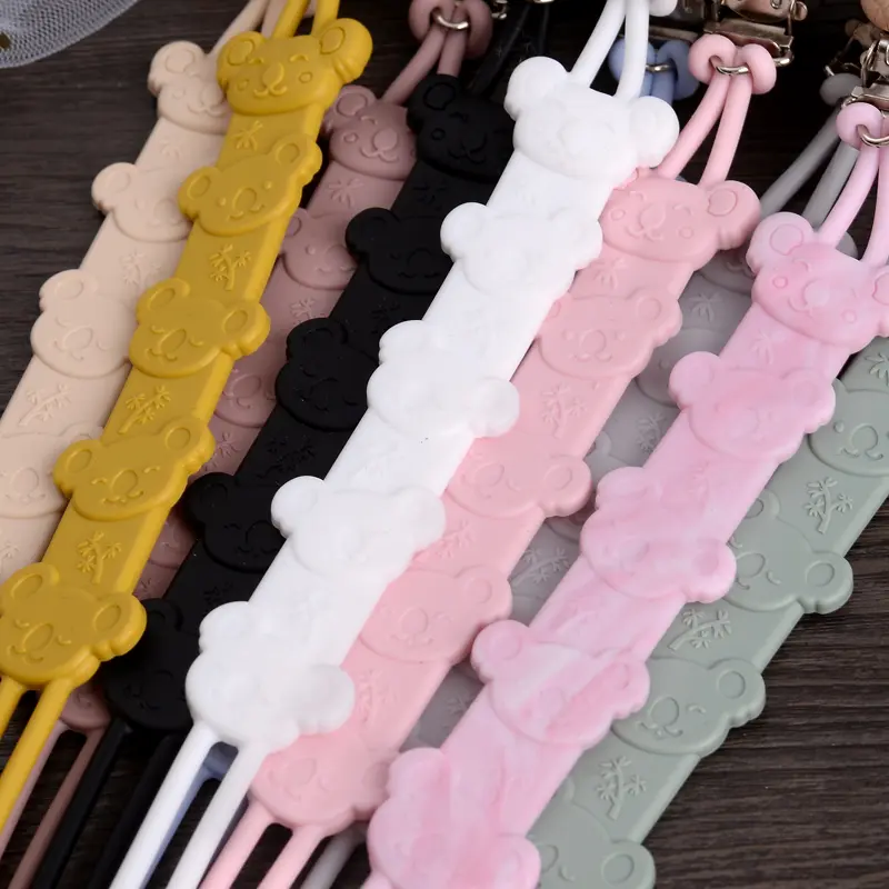 Personalized Name Baby Beech Wood Pacifier Chain Dummy Nipple Holder Clip Baby Soother Chain Babies Teething Toy Baby Chew Gift