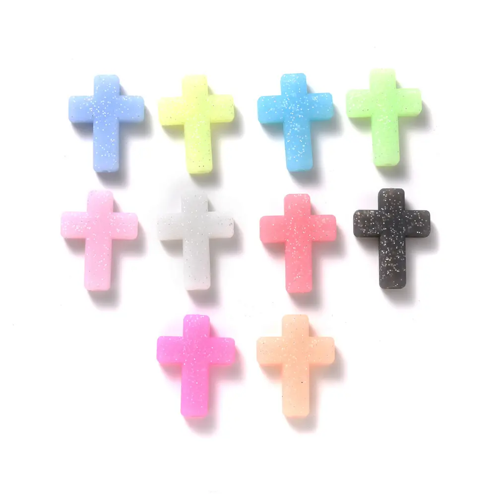 22x29mm 10Pcs Food Grade Silicone Cross Beads Baby jewelry accessories DIY  Care Toys Do Not Contain BPA Jewelry Accessory