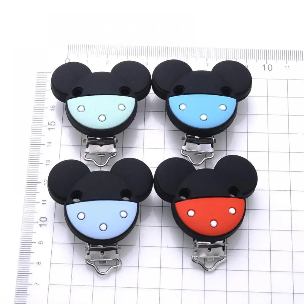 Baby Silicone Teether Clip Cartoon Animal Pacifer Clips DIY Baby Dummy Chain Nipple Holder Soother Nursing Teething Toys