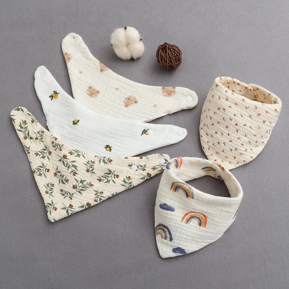 1Pc New Baby Drooling Bib Baby Teething Soothe Towel High Absorbent Stylish Floral Bib Dropship for Infant Feeding Accessories