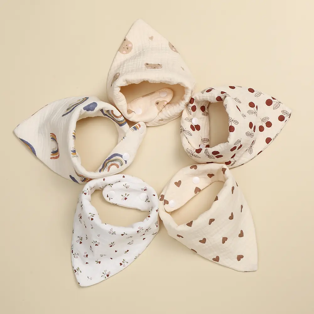 1Pc New Baby Drooling Bib Baby Teething Soothe Towel High Absorbent Stylish Floral Bib Dropship for Infant Feeding Accessories