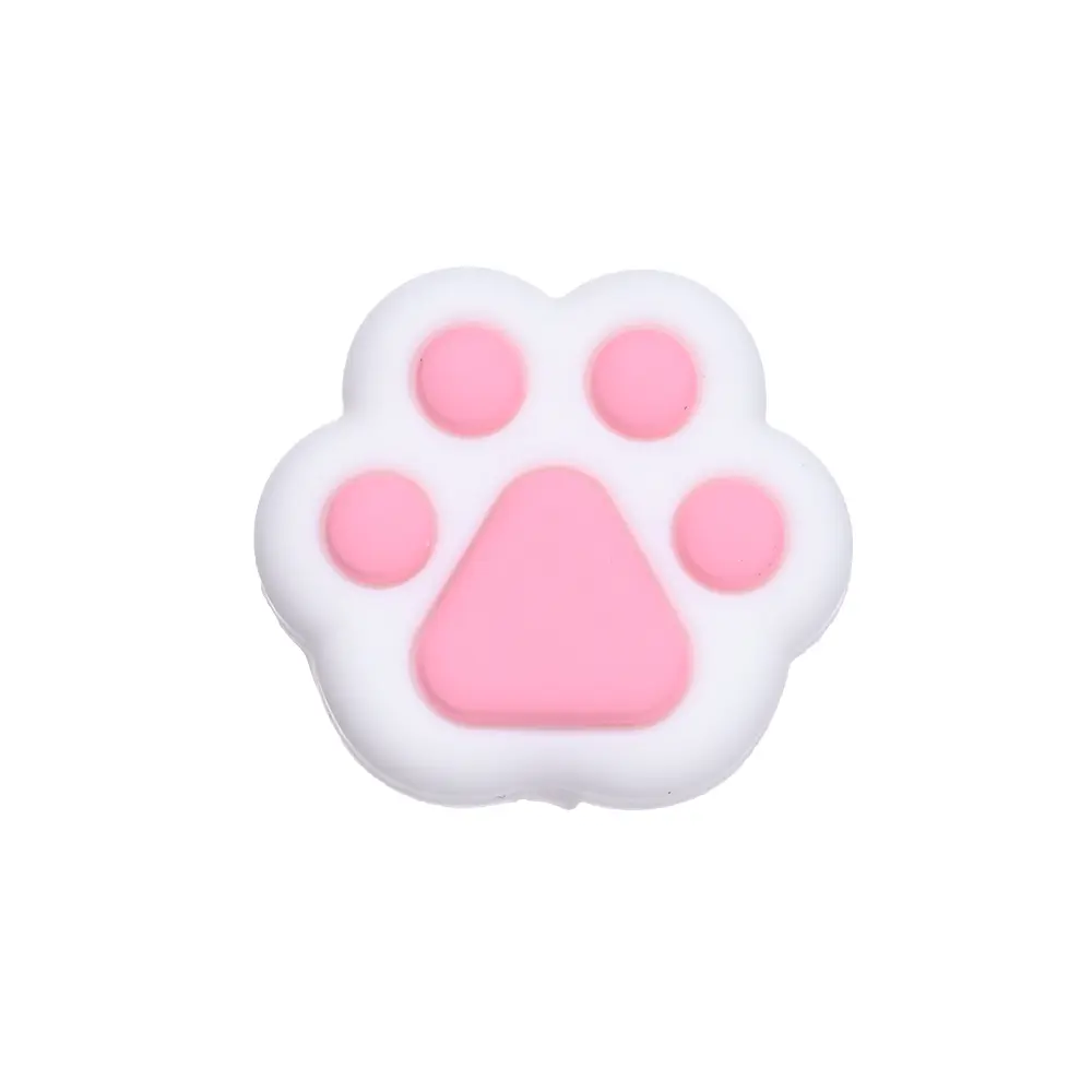 4Pcs Cat Claw Strawberry Rainbow Chrysanthemum Food Grade Silicone Beads DIY Newborn DIY Pacifier Chain Necklace Accessories