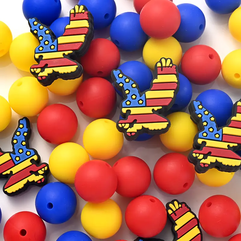 32Pcs/Set Silicone Focal Beads Baby Teething Food Grade Combination Beads For DIY Dummy Holder Paciifier Chain Necklace Chewing